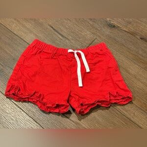 Carters Red Ruffle Hem Casual Shorts Size 6